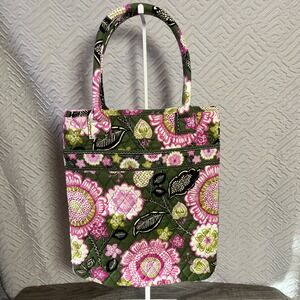 Vera Bradley Olivia Pink Tote Purse Carry All iPad Floral Shoulder Bag 11x13.5